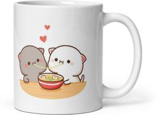 ForYouu Specially Designed Gloosy Milk Mocha DUDU BUBU Printed Ceramic DBWW004 Ceramic Coffee Mug