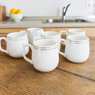 love unlimited Pack of 6 Bone China Tea Cups Set of 6 | Coffee Mugs for Home Office, perfect for gifting