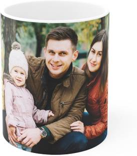 Giftspedia Photo & Text Printed Cup For Birthday , Anniversary Gift White mug+ 203 Ceramic Coffee Mug