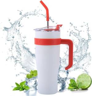 MUNOO 40oz Tumbler with Handle and Straw Lid Quencher h2.0 Flowstate Stainless Steel Stainless Steel Tumbler