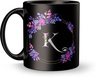 Plakasha creations Letter K design print Gift for Boyfriend Ceramic Coffee Mug