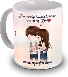 ME&YOU Ceramic Coffee, Love Quoted Printed for Wife, Girlfriend, Boyfriend, Husband and any love one IZ19DTLoveMU-200 Ceramic Coffee Mug