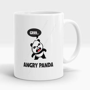 LASTWAVE Grrr... Angry Panda, Graphic Printed 325ml Cermaic Coffees Ceramic Coffee Mug