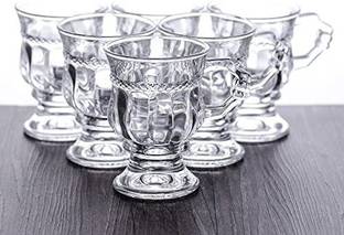GVJ TRADERS Royal beer mug and tea cup Crystal clear Glass Coffee Mug
