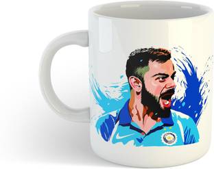 CHARMING Virat Kohli Printed White Ceramic Coffee Ceramic Coffee Mug