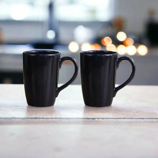 Femora Black Ceramic Coffee Mug