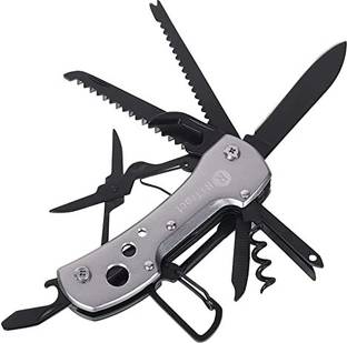 PAWSAM Jet Black Portable Pocket Multi-Functional Stainless Steel Pocket Knife Survival Camping Multi Tool 1 Multi-utility Knife