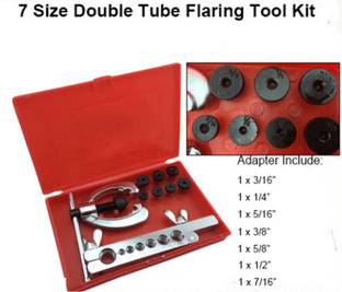 uptodatetools 7 Dies Double Flare Tube Brake Lines Pipe Flaring Mechanic Plumber Tool Multi Vise Tool