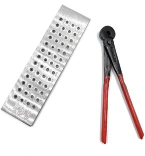 fozti Tungsten Carbide Insert Steel Wire Drawplate 52 Holes Round0.26mm-4.10mm Die Set Diagonal Plier