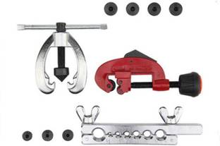 uptodatetools Double Flaring Tool Kit for 3/16"-5/8" Auto Brake Line Tube Cutter Multi Vise Tool