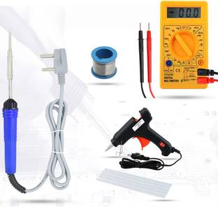 Hillgrove HGCM103M3 5in1 Soldering Machine Glue Gun Combo Kit Set with Digital Multimeter Digital Multimeter