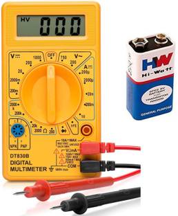 Republic Multimeter AC DC Voltage current (DT-830D) Digital Multimeter ( 2000 Counts) with 9V HW Battery Additional Digital Multimeter