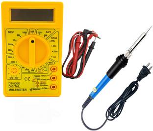 TOOLBUX Digital Multimeter LCD AC DC Measuring Voltage Current & 60 Wt Soldering Iron Digital Multimeter