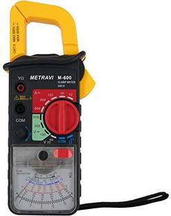 Metravi M-600 Analogue Clamp Meter with Jaw Dia 34mm, AC/DC Voltage, AC Current 600A Digital Multimeter