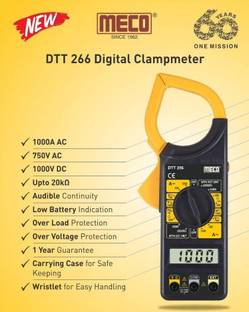 HTY Meco DTT 266 1000 AC Over Load Protection Audible Continuity Manual Ranging Digital Multimeter