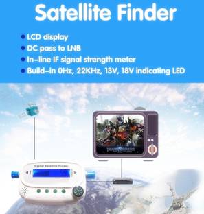 Divinext SF-500 Programmable Digital LCD Satellite Signal Finder Locator Scanner with Com Digital Voltage Tester