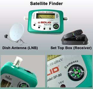 Divinext Compass + 4 Led + Buzzer Satellite Signal Finder Meter Inline IF Strength Meter Digital Multimeter