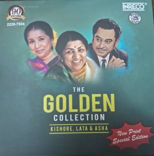 Inreco Vinyl Record-The Golden Collection Kishore, Lata, Asha-2228-7004 Vinyl Standard Edition