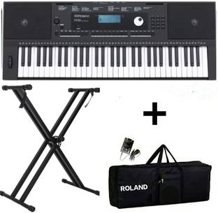 Roland E-X20 KEYBOARD + CARRY CASE + DOUBLE PIPE STAND + 5 LED LIGHTS E-X20 Digital Arranger Keyboard
