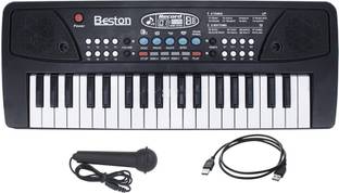 BESTON 37 Keys Piano Toy with Microphone, USB Power Cable & Sound Recording Function Analog Portable Keyboard