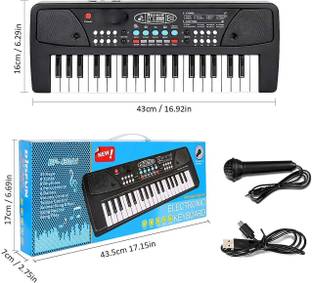 Sai Store Piano Keyboard Toy Kids with Mic Dc Power Option Recording Charger not Included Best Birthday Gift for Boys and Girls Musical Instruments Latest Analog Portable Keyboard