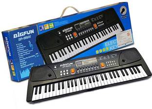 STAR VENTURE Portable Musical Piano Keyboard with Microphone |37 Keys, 8 Rhythms, 8 Tones Demos & Song Record Feature|Black Color, Dual Power Supply Source Analog Portable Keyboard