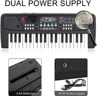 KAVANA Piano Keyboard with Recording and Mic and Mobile Battery Operated (Pack Of 1) Music Piano Keyboard Analog Portable Keyboard