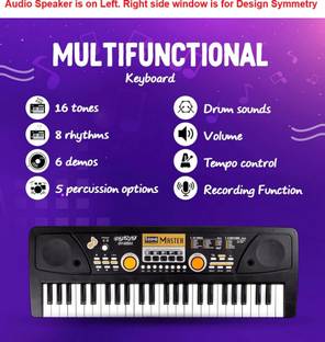 RG TRADERS Electronic Piano Musical Instrument with Microphone 49 Keys 1 Speaker for Boys and Girls Analog Portable Keyboard