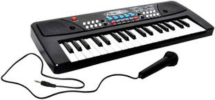 PEZYOX musical piano 37 Key Electronic Piano Keyboard Toy with DC Power Option, Recording and Microphone (Black) musical piano 37 Key Electronic Piano Keyboard Toy with DC Power Option, Recording and Microphone (Black) Analog Portable Keyboard