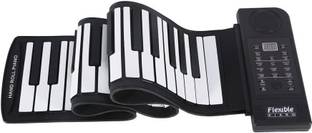 Bibox Flexible Roll-up Piano | Soft Silicone MIDI Electronic Music Keyboard |Mobile Musical Instrument for Children and Beginners Analog Portable Keyboard