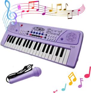 Just97 Keyboard Piano, 37 Keys Piano Keyboard for Kids P60 Key Piano Keyboard with Mic & Charger PURP10 Analog Portable Keyboard