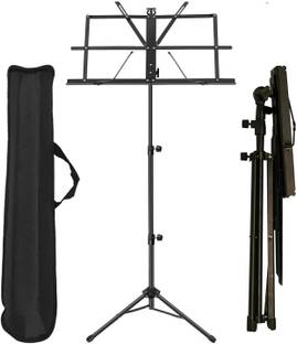 Urban Infotech Adjustable Portable Folding Light Weight Sheet Notation Stand and Clip Holder for Books, Notes, Violin, Lyrics with Carry Bag Notation Stand