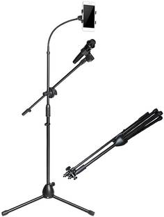 Techtest Heavy Duty Adjustable Dual Mike Stand Condenser Microphone Stand for Studio Microphone Stand