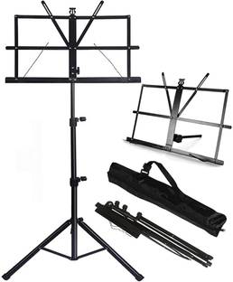 AMG Music Music Stand Folding Sheet Music Stand & Desktop Book Stand Light weight with Bag Notation Stand