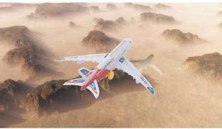 Haulsale Musical AeroPlane Airbus Bump & Go Action Toy with Sound & Light-466