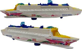 Wishkart Bump and Go High Speed Cruise Ship Model Toy With 3D Lights & Musical Fun Sounds