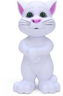Just97 Talking Tom Cat Toy for Kids Speaking Repeats What You Say - Best Gift (White)