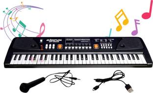 Just97 61 Keys Musical Keyboard Piano with Mic for Kids Analog Portable Keyboard K1