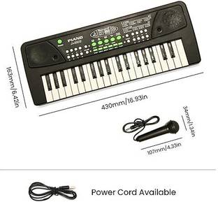Kid Kraze 37-Key Musical Piano Keyboard with Microphone 430A1 Song Record Feaure_P707