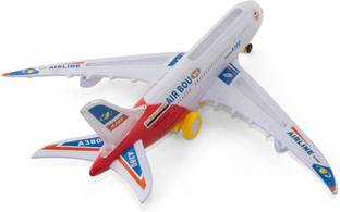 Toyvala Musical AeroPlane Airbus Bump & Go Action Toy with Sound & Light-15