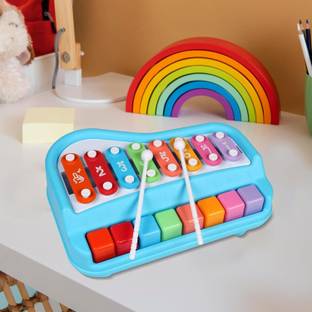 Pureey Top 2-in-1 Baby Piano and Xylophone Toy with 8 Colorful Keys Toy for kids