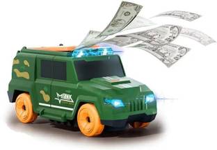 ZUNBELLA Cash Spray Car Toy With Light, Music, 360° Rotation Bump & Go Action Toy For Kid