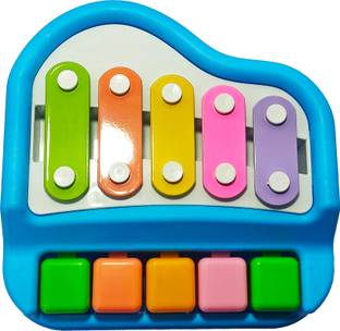 Khelna Bati Harmonic Harmony Portable 2-in-1 Xylophone and Piano Melody Toy (5 Keys)