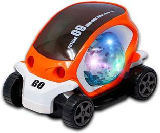 Aganta Future Musical Car Rotate 360 Degree with Flashing Light & Music with Lighting