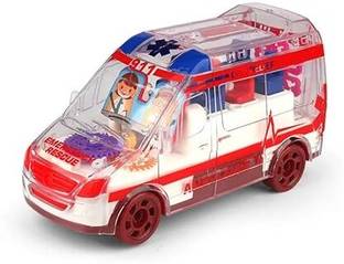 Purple beats Ambulance Car Toy for Kids|Boys|Girls with Light & Music and Bump & go Action