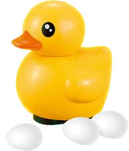 KOKEE TOYS Duck Eggs Vehicle Toy for Kids with Three Eggs, Light & Music, Bump & go Action
