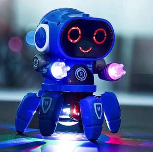 Haulsale Bot Robot Octopus Style, Colorful Lights, Music-All Direction Movement Toy220