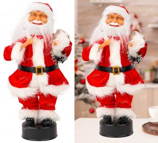 FIDDLERZ Musical Santa Christmas Music Santa Claus Doll Decor for Home Xmas Toy for Kids