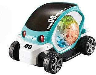 littlewish Car 360 Rotating Stunt Bump and Go Toy with 4D Lights & Sounds Musical Car Toy