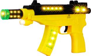 WISHKEY Pretend Play Laser Sound Vibrating Gun Toy with Infrared Light and Sound Effects Guns & Darts